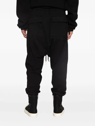 Rick Owens Drkshdw Black Drawstring-waist Drop-crotch Trousers In Black