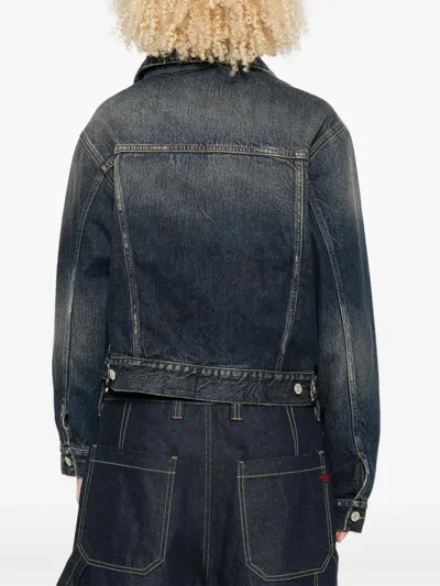Balenciaga Denim Small Fit Jacket In Blue