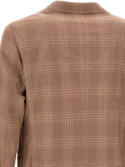 Eleventy Single-breasted Checked Blazer In Multi