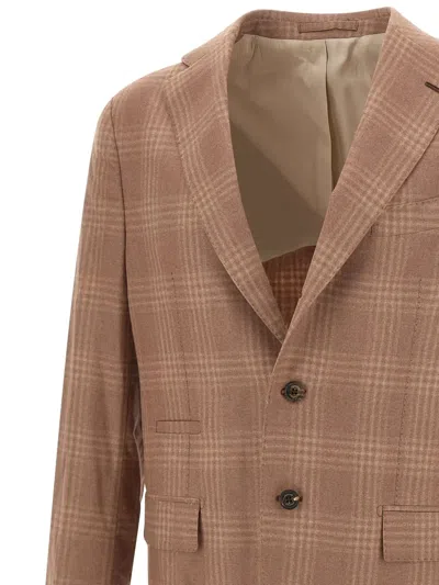 Eleventy Single-breasted Checked Blazer In Multi