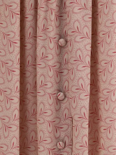 Kristina Ti Foliage-print Button-front Midi Skirt In Multi