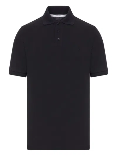 Saint Laurent Cassandre Polo Shirt In Black