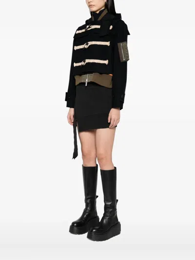 Sacai Wool Jacket In Black