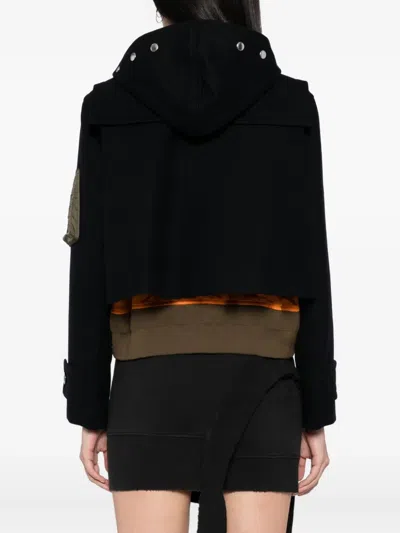 Sacai Wool Jacket In Black
