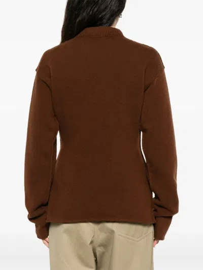 Sofie D'hoore Round-neck Wool Sweater In Brown