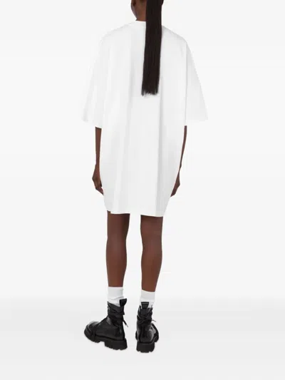 Moschino Cotton Interlock Dress In White