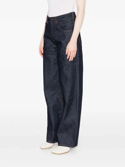 Uma Wang Patch-pocket Straight-leg Trousers In Blue