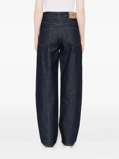Uma Wang Patch-pocket Straight-leg Trousers In Blue