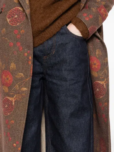 Uma Wang Patch-pocket Straight-leg Trousers In Blue