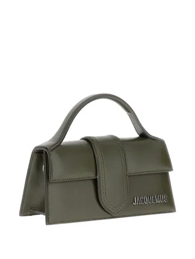 Jacquemus The Bambino Leather Tote In Green