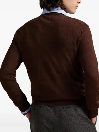 Polo Ralph Lauren Men's Sweaters Ralph Lauren - Ls Cn Pp Long Sleeve Pullover - Brown In Red