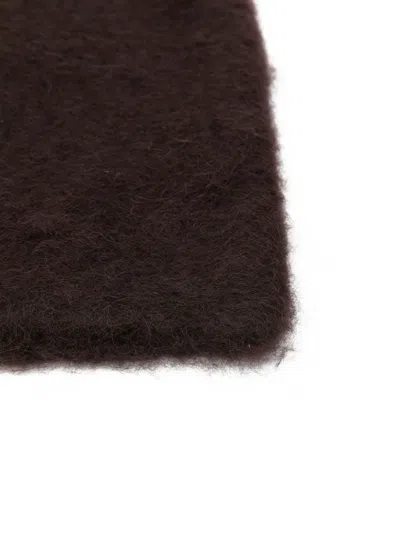 Uma Wang Alpaca Wool Beanie In Brown