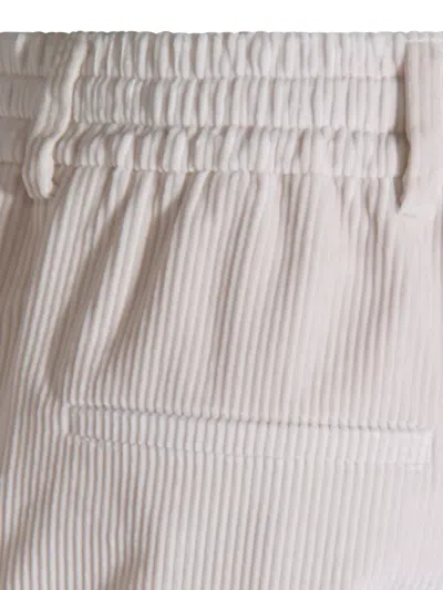 Eleventy Drawstring Tailored Trousers In Neutral