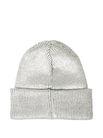 Msgm Embroiderd-logo Beanie In Gray
