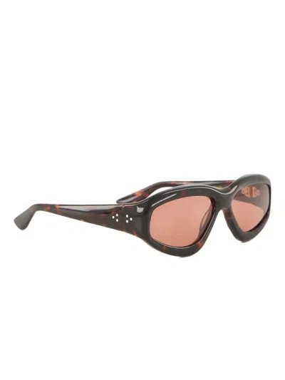 Port Tanger Irfan Tortoiseshell Geometric Sunglasses In Brown