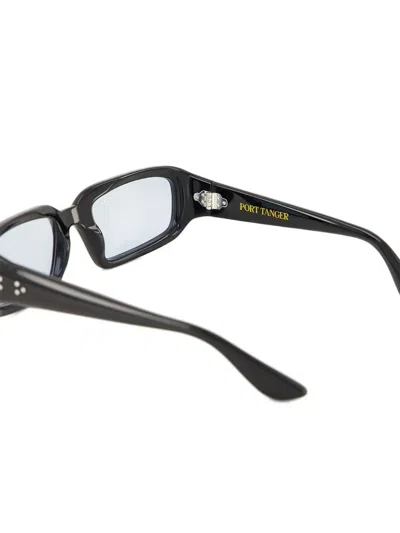 Port Tanger Mektoub Rectangle-frame Sunglasses In Black