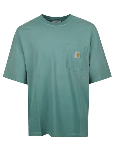 Carhartt T Shirt With Chest Pocket In Green