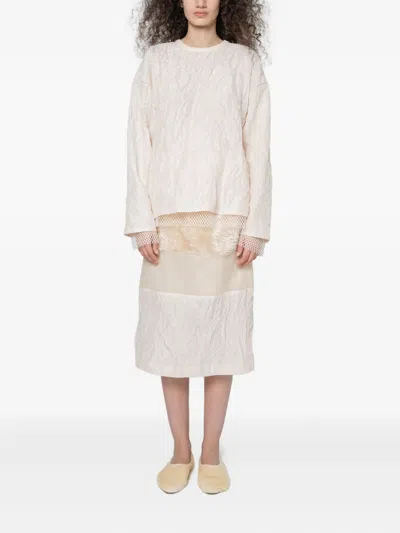 Muller Of Yoshiokubo Grass Line Panelled Skirt In Multi
