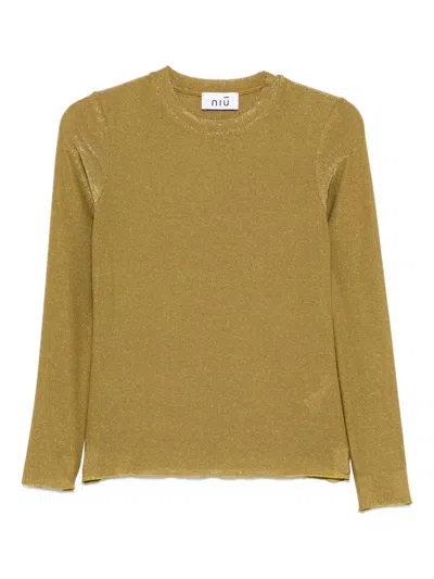 圆领亮片金葱T恤