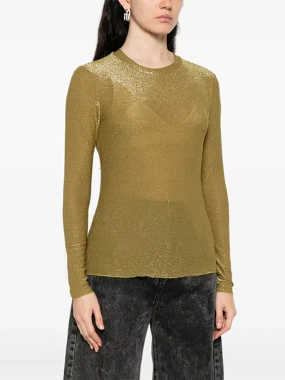 圆领亮片金葱T恤