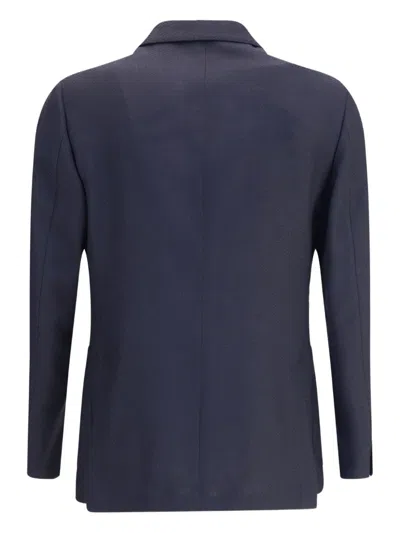 Lardini Double-breasted Blazer In Blue