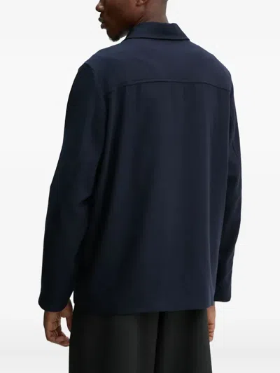 Apc Button-fastening Patch-pocket Jacket In Blue
