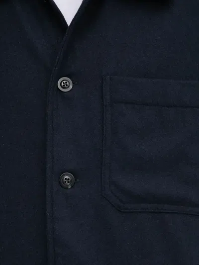Apc Button-fastening Patch-pocket Jacket In Blue
