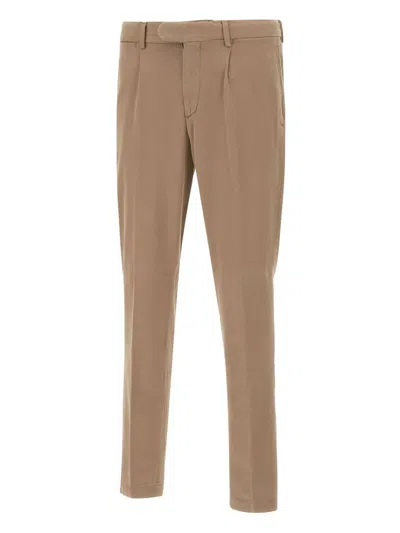 Devore Single-pleat Chinos In Neutral