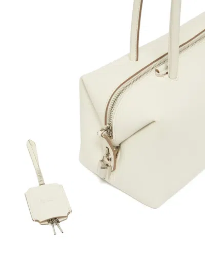 Max Mara Top-handle Zip-fastening Shoulder Bag In Neutral