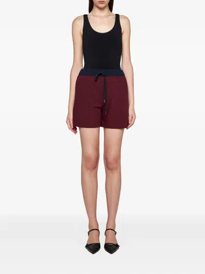 Blanca Vita Drawstring Shorts In Burgundy