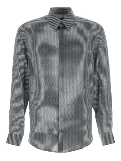 Giorgio Armani Brunello Cucinelli Tailored Blazer In Twill Fabric In Gray