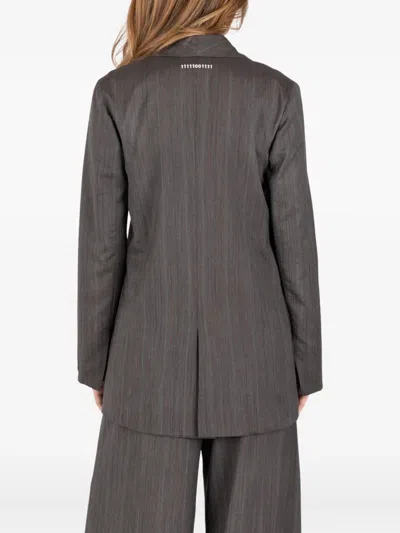 Société Anonyme Pinstripe Single-breasted Blazer In Gray