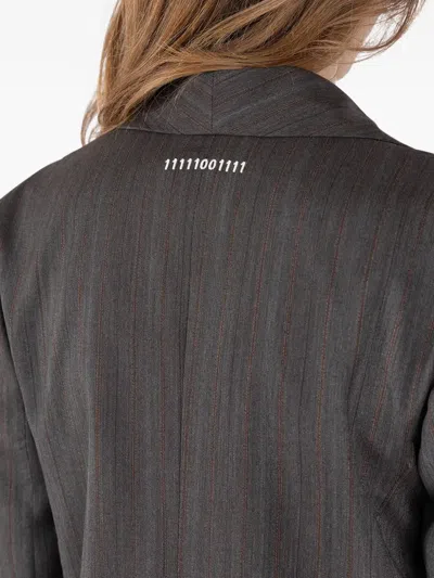 Société Anonyme Pinstripe Single-breasted Blazer In Gray