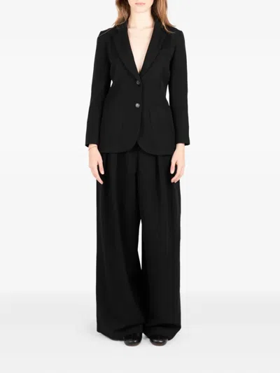 Société Anonyme Pocket-detail Two-button Jacket In Black