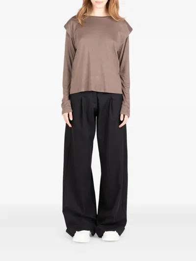 Société Anonyme Embroidered-numbers T-shirt In Brown