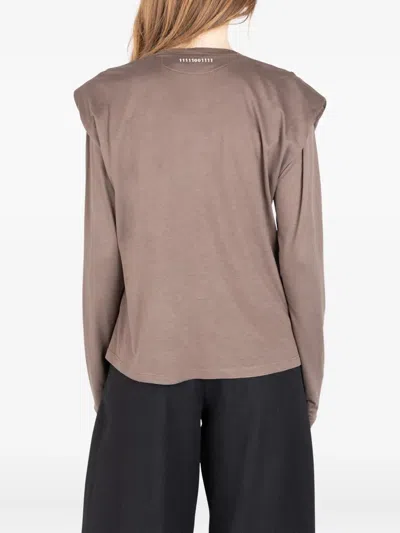 Société Anonyme Embroidered-numbers T-shirt In Brown