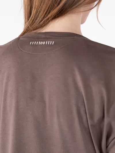Société Anonyme Embroidered-numbers T-shirt In Brown