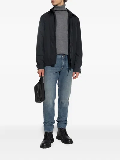 Paul & Shark Cozy Turtleneck Sweater Long Sleeves In Gray