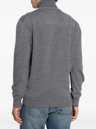 Paul & Shark Cozy Turtleneck Sweater Long Sleeves In Gray