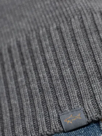 Paul & Shark Cozy Turtleneck Sweater Long Sleeves In Gray