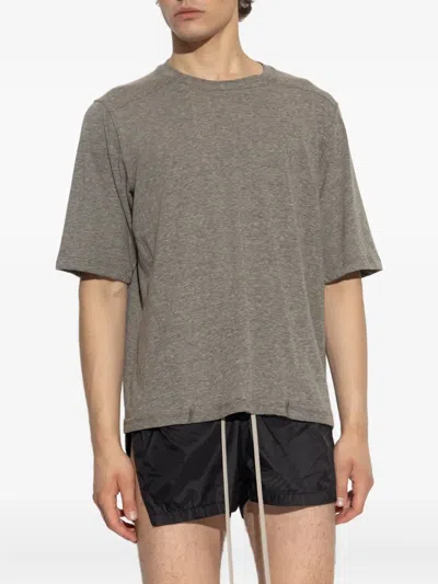 Rick Owens Drkshdw Short-sleeve Drawstring T-shirt In Gray