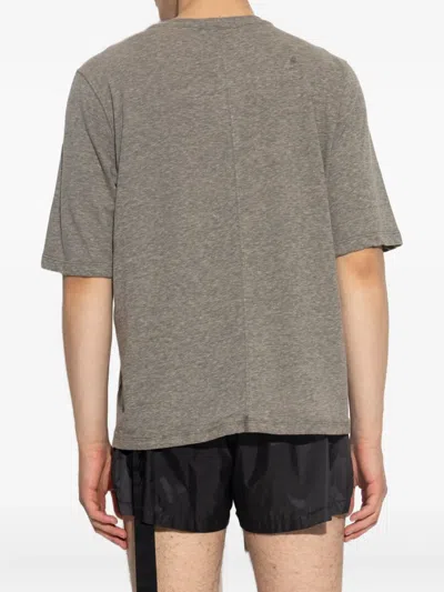 Rick Owens Drkshdw Short-sleeve Drawstring T-shirt In Gray