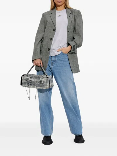 Vetements Check-pattern Three-button Blazer In Gray