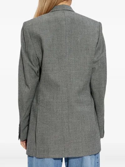 Vetements Check-pattern Three-button Blazer In Gray