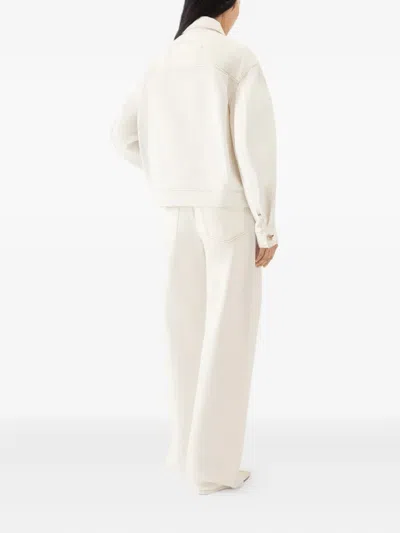 Jacquemus Denim Canvas Jacket Side Pockets In White