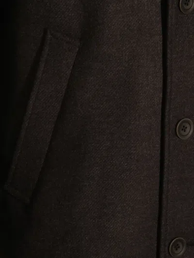 Herno Button-fastening Detachable-liner Coat In Black