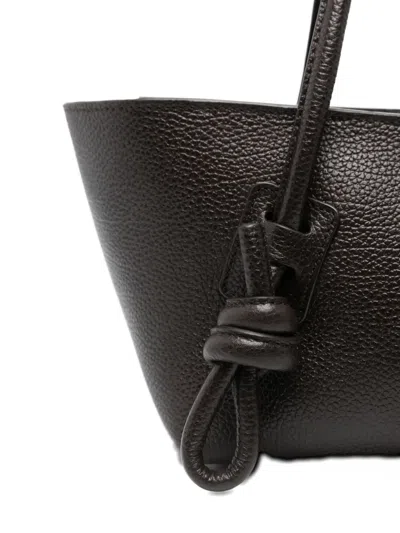 Hereu Rectangular Shoulder Bag Double Handles In Brown