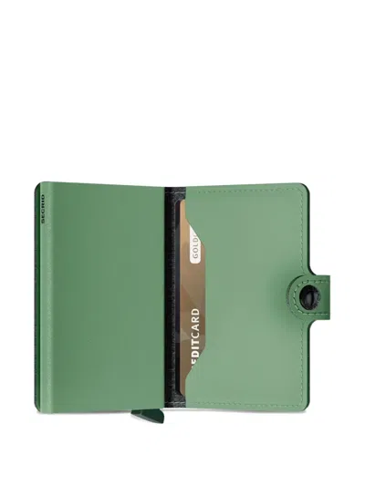 Secrid Button Mini Wallet In Green