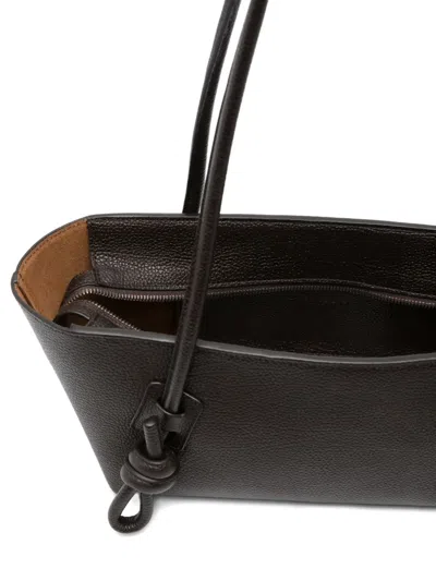 Hereu Rectangular Shoulder Bag Double Handles In Brown