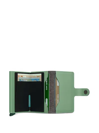 Secrid Button Mini Wallet In Green